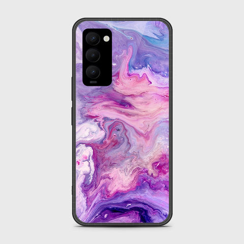 Tecno Camon 18T Cover- Colorful Marble Series - HQ Premium Shine Durable Shatterproof Case - Soft Silicon Borders