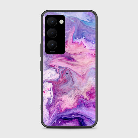 Tecno Camon 18 Premier Cover- Colorful Marble Series - HQ Ultra Shine Premium Infinity Glass Soft Silicon Borders Case