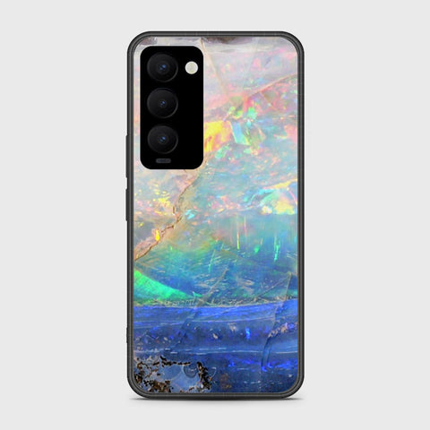 Tecno Camon 18 Premier Cover- Colorful Marble Series - HQ Ultra Shine Premium Infinity Glass Soft Silicon Borders Case