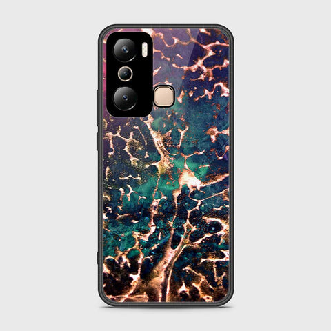 Infinix Hot 20i Cover- Colorful Marble Series - HQ Ultra Shine Premium Infinity Glass Soft Silicon Borders Case