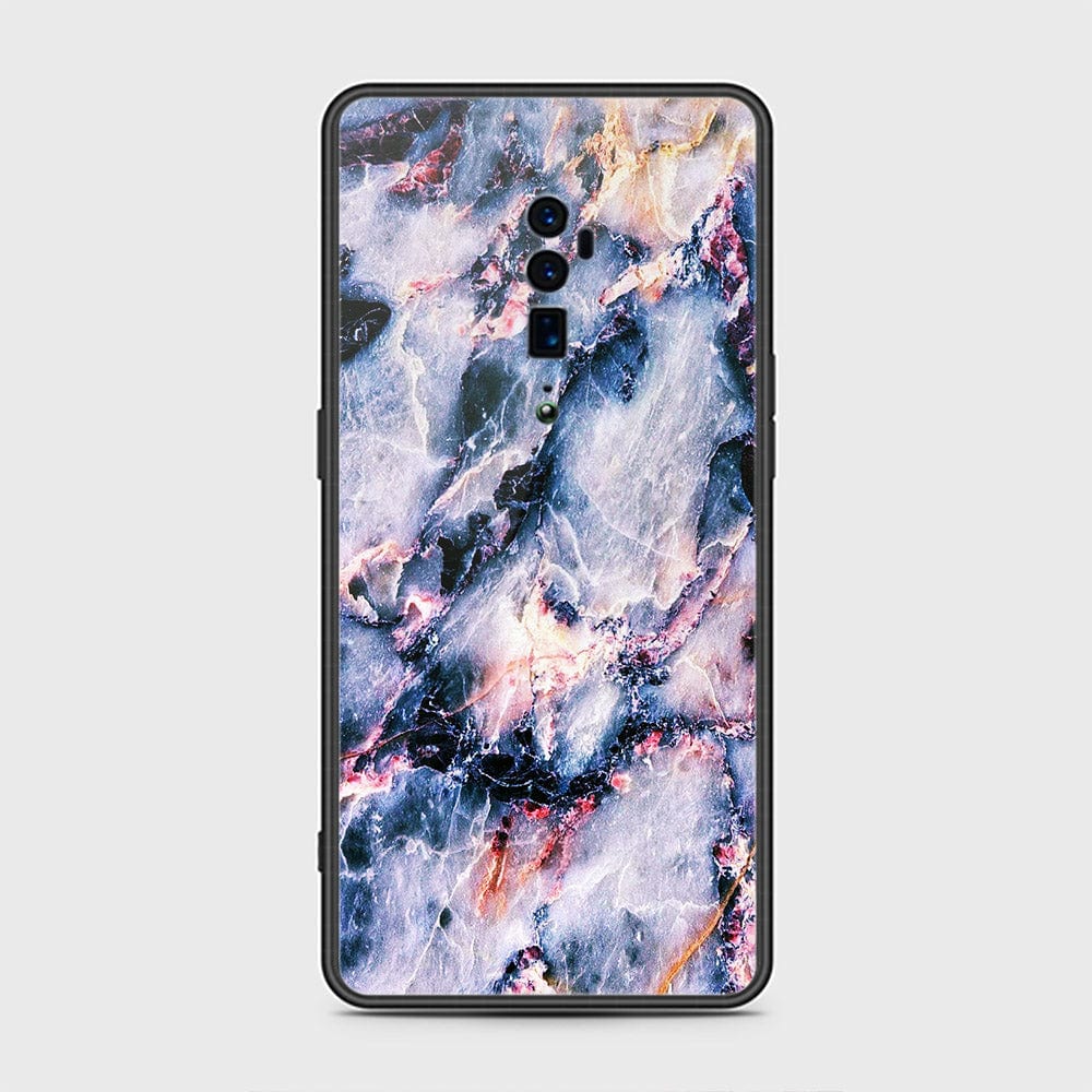 Oppo Reno 10x Zoom Cover- Colorful Marble Series - HQ Premium Shine Durable Shatterproof Case - Soft Silicon Borders