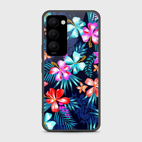 Tecno Camon 18 Premier Cover- Floral Series - HQ Ultra Shine Premium Infinity Glass Soft Silicon Borders Case