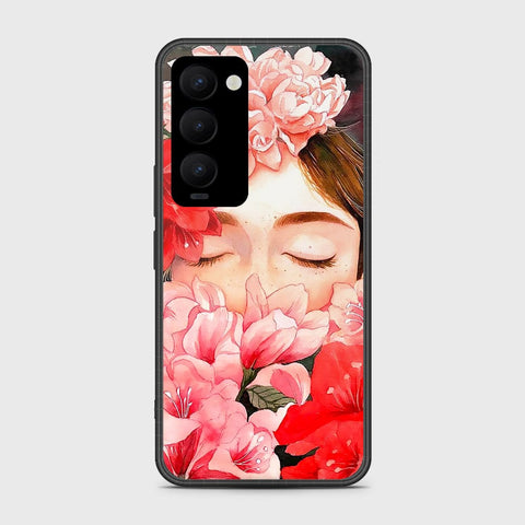 Tecno Camon 18 Premier Cover- Floral Series - HQ Ultra Shine Premium Infinity Glass Soft Silicon Borders Case