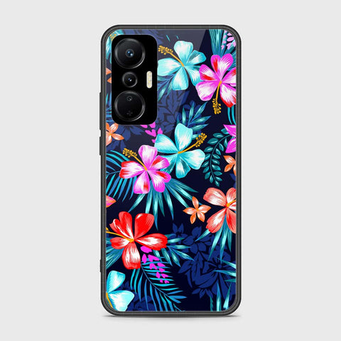 Infinix Hot 20S Cover- Floral Series - HQ Ultra Shine Premium Infinity Glass Soft Silicon Borders Case