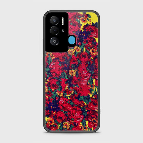 Tecno Pova Neo Cover- Floral Series - HQ Ultra Shine Premium Infinity Glass Soft Silicon Borders Case