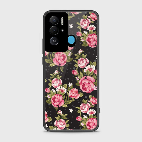 Tecno Pova Neo Cover- Floral Series - HQ Ultra Shine Premium Infinity Glass Soft Silicon Borders Case