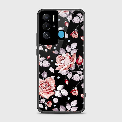 Tecno Pova Neo Cover- Floral Series - HQ Ultra Shine Premium Infinity Glass Soft Silicon Borders Case