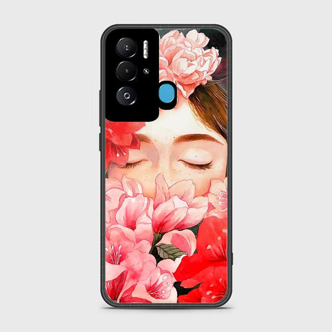 Tecno Pova Neo Cover- Floral Series - HQ Ultra Shine Premium Infinity Glass Soft Silicon Borders Case