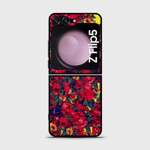 Samsung Galaxy Z Flip 5 5G  Cover- Floral Series - HQ Premium Shine Durable Shatterproof Case