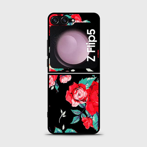 Samsung Galaxy Z Flip 5 5G  Cover- Floral Series - HQ Premium Shine Durable Shatterproof Case