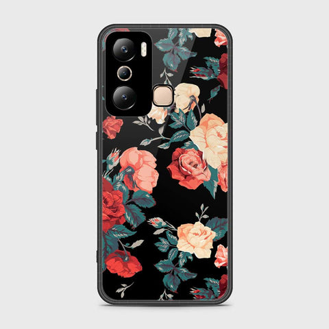 Infinix Hot 20i Cover- Floral Series 2 - HQ Ultra Shine Premium Infinity Glass Soft Silicon Borders Case