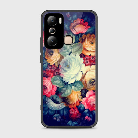 Infinix Hot 20i Cover- Floral Series 2 - HQ Ultra Shine Premium Infinity Glass Soft Silicon Borders Case