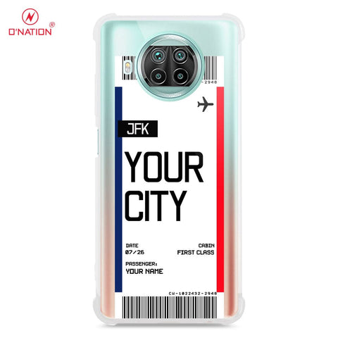 Xiaomi Mi 10T Lite Cover - Personalised Boarding Pass Ticket Series - 5 Designs - Clear Phone Case - Soft Silicon Borders