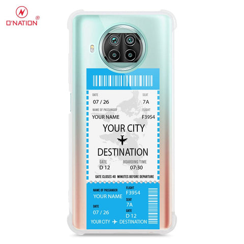 Xiaomi Mi 10T Lite Cover - Personalised Boarding Pass Ticket Series - 5 Designs - Clear Phone Case - Soft Silicon Borders