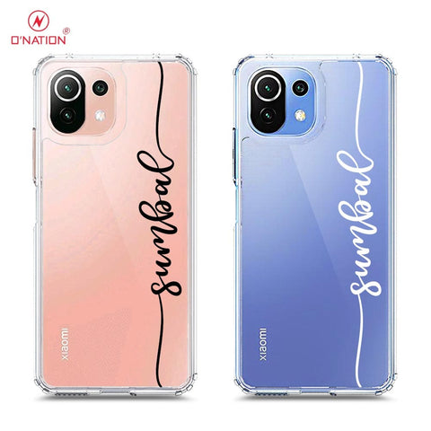 Xiaomi Mi 11 Lite Cover - Personalised Name Series - 8 Designs - Clear Phone Case - Soft Silicon Borders