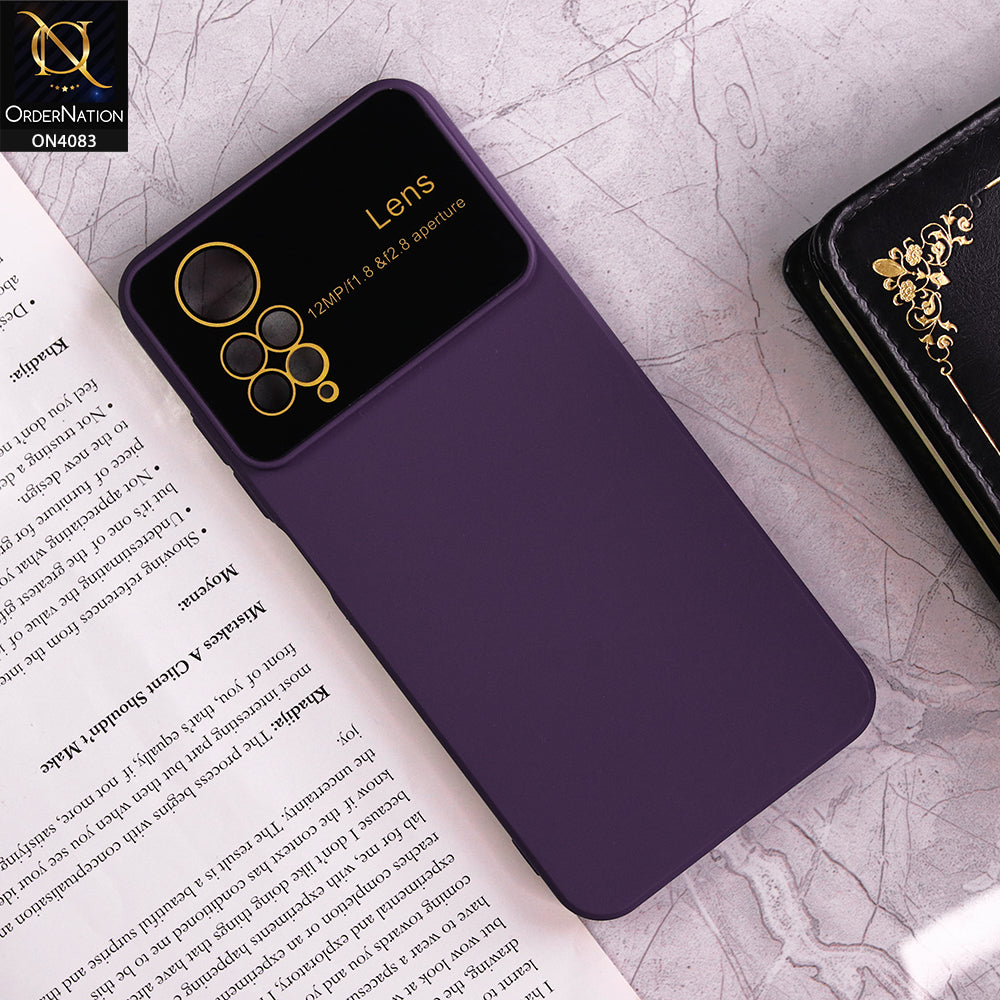 Xiaomi Redmi Note 11S - Purple - Glass Lense Ultra Camera Protection Soft Silicon Case