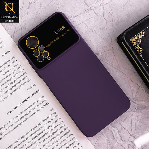 Xiaomi Redmi Note 11 4G - Purple - Glass Lense Ultra Camera Protection Soft Silicon Case