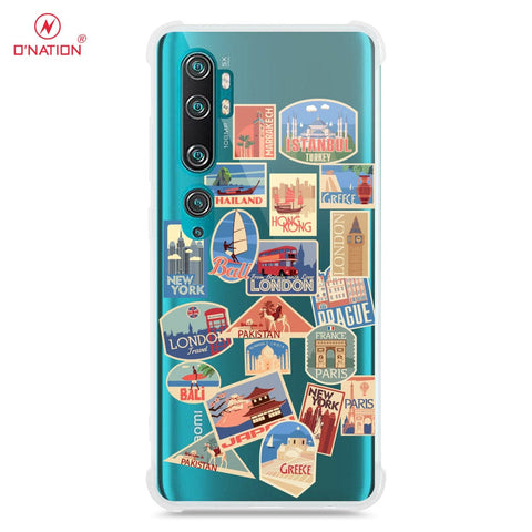 Xiaomi Mi Note 10 Cover - Personalised Boarding Pass Ticket Series - 5 Designs - Clear Phone Case - Soft Silicon Borders
