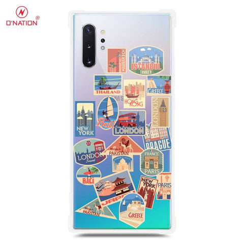 Samsung Galaxy Note 10 Plus Cover - Personalised Boarding Pass Ticket Series - 5 Designs - Clear Phone Case - Soft Silicon Borders