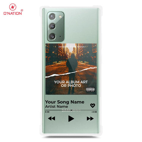 Samsung Galaxy Note 20 Cover - Personalised Album Art Series - 4 Designs - Clear Phone Case - Soft Silicon Borders