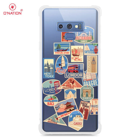 Samsung Galaxy Note 9 Cover - Personalised Boarding Pass Ticket Series - 5 Designs - Clear Phone Case - Soft Silicon Borders