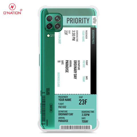 Huawei Nova 6 SE Cover - Personalised Boarding Pass Ticket Series - 5 Designs - Clear Phone Case - Soft Silicon Borders