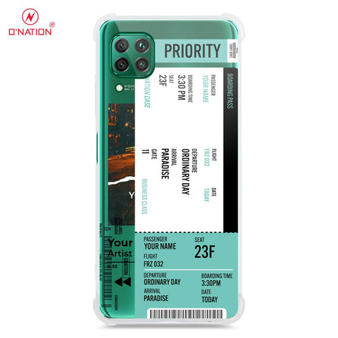 Huawei Nova 7i Cover - Personalised Boarding Pass Ticket Series - 5 Designs - Clear Phone Case - Soft Silicon Borders