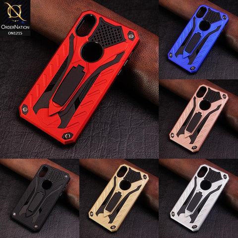 Samsung Galaxy S10 Plus - Red - Luxury Hybrid Shockproof Stand Case