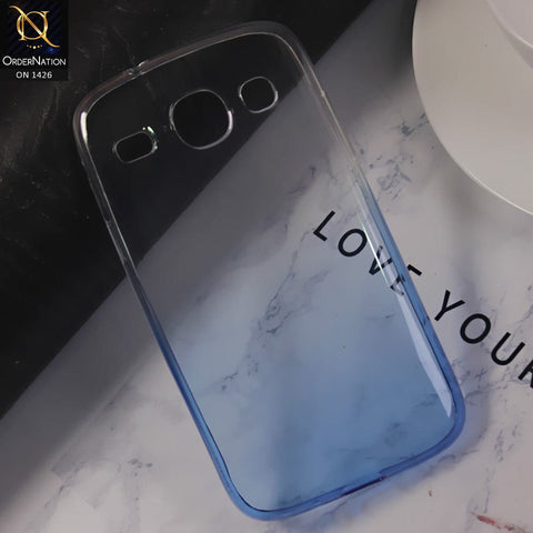 Soft Dual Gradient Semi Transparent Case For Samsung Galaxy Core I8262 - Blue