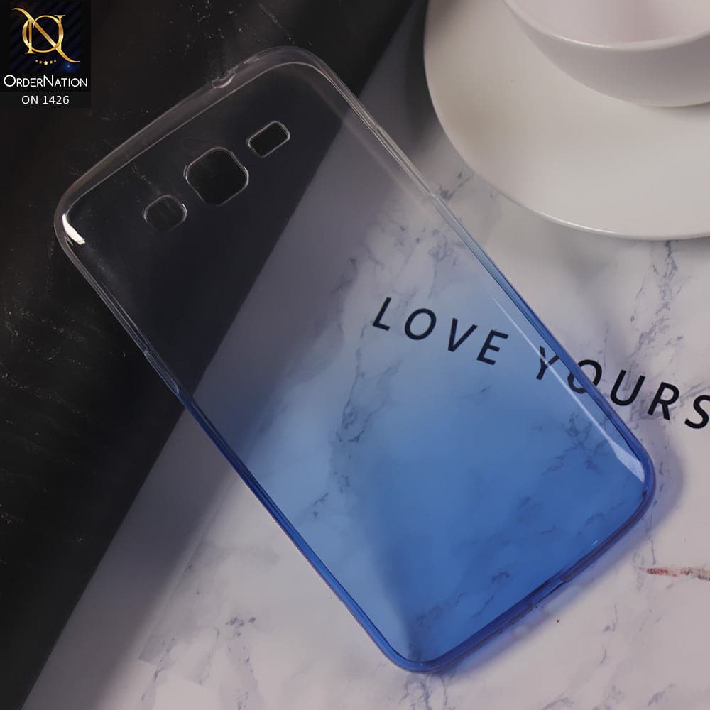 Soft Dual Gradient Semi Transparent Case For Samsung Galaxy Grand I9082 - Blue