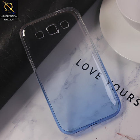 Soft Dual Gradient Semi Transparent Case For Samsung Galaxy Win I8552 - Blue