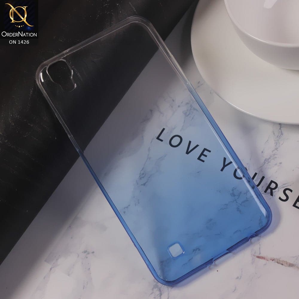 Soft Dual Gradient Semi Transparent Case For LG X Power - Blue