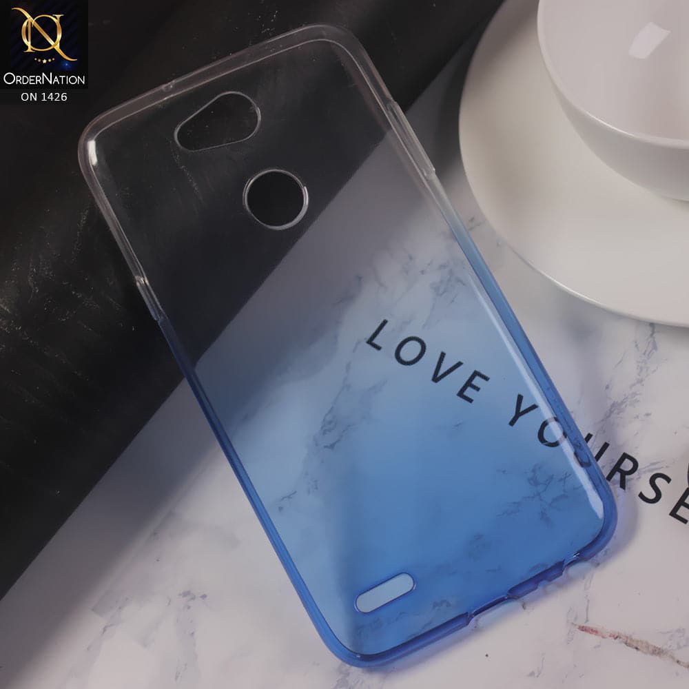 Soft Dual Gradient Semi Transparent Case For Lg X Power 3 - Blue