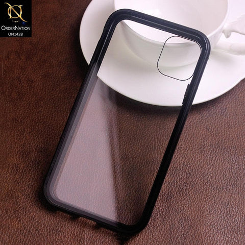 iPhone 11 Pro Cover - Black - Latest Magnetic Case With Two-Sided Tempered Glass For Screen And Back 360 Full Protection Cover