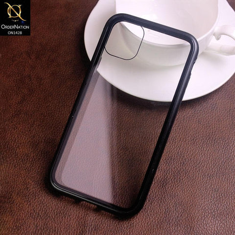 iPhone 11 Pro Cover - Black - Latest Magnetic Case With Two-Sided Tempered Glass For Screen And Back 360 Full Protection Cover