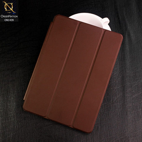 iPad 10.2 / iPad 8 (2020) Cover - Chocolate - PU Leather Smart Book Foldable Case