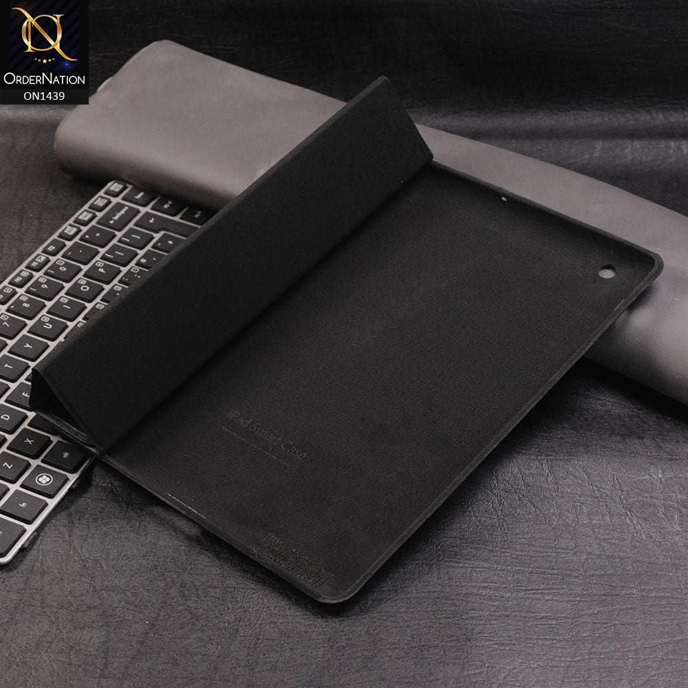 PU Leather Smart Book Foldable Case For iPad 4 / 3 / 2 - Black