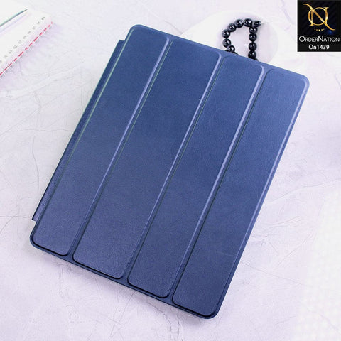 iPad 4 / 3 / 2 - Blue - PU Leather Smart Book Foldable Case