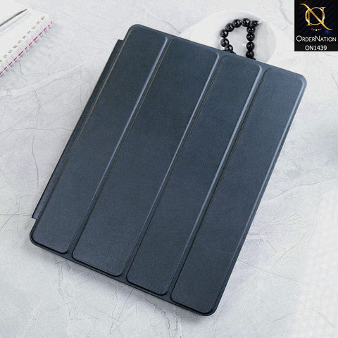 iPad 4 / 3 / 2 - Dark Blue - PU Leather Smart Book Foldable Case