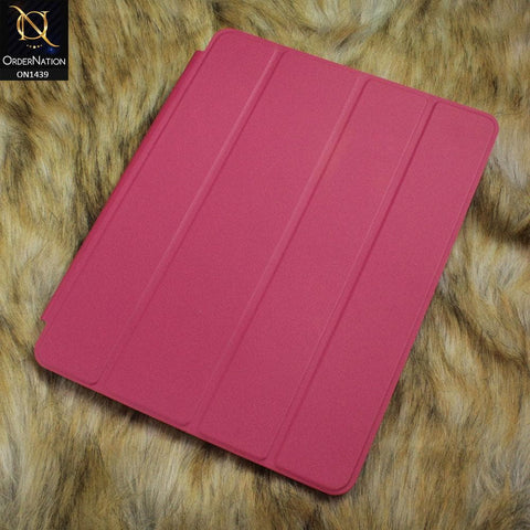 PU Leather Smart Book Foldable Case For iPad 4 / 3 / 2 - Pink