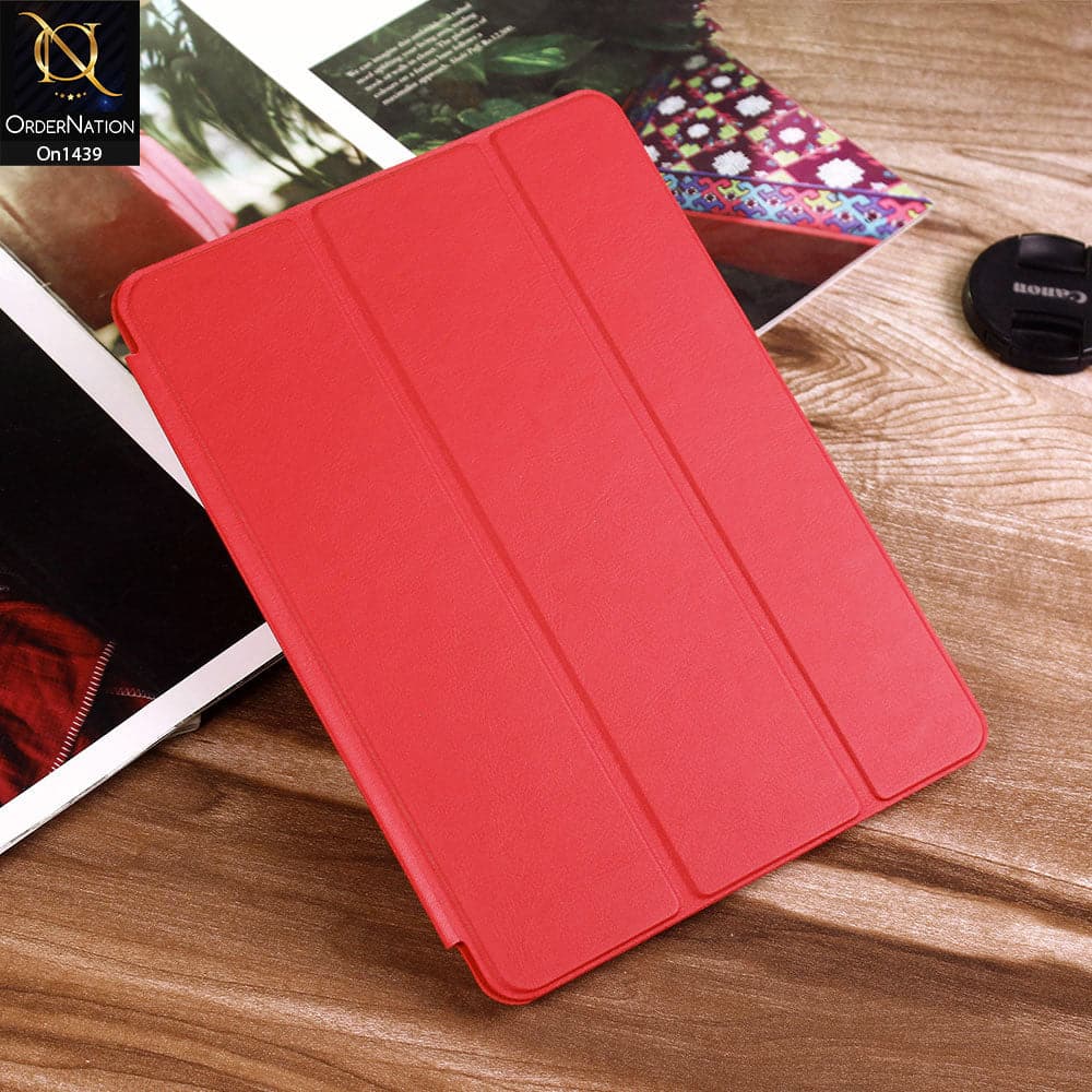 iPad 9.7 (2018) / 6th Generation - Red - PU Leather Smart Book Foldable Case