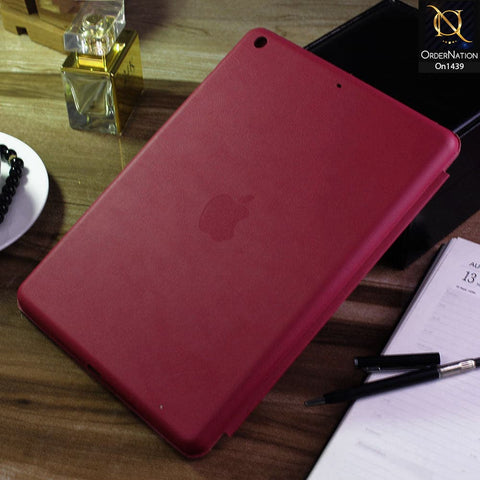 iPad 9.7 (2018) / 6th Generation - Dark Pink - PU Leather Smart Book Foldable Case