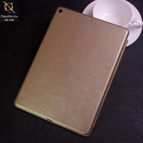 iPad Air (2013) Cover - Golden - PU Leather Smart Book Foldable Case