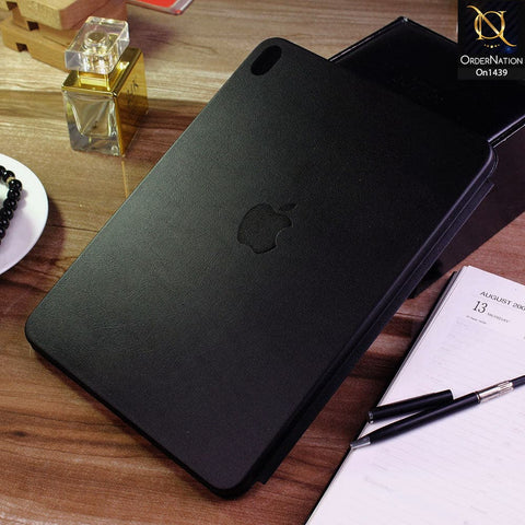 iPad Air 2020 / iPad Air 4 Cover - Black - PU Leather Smart Book Foldable Case