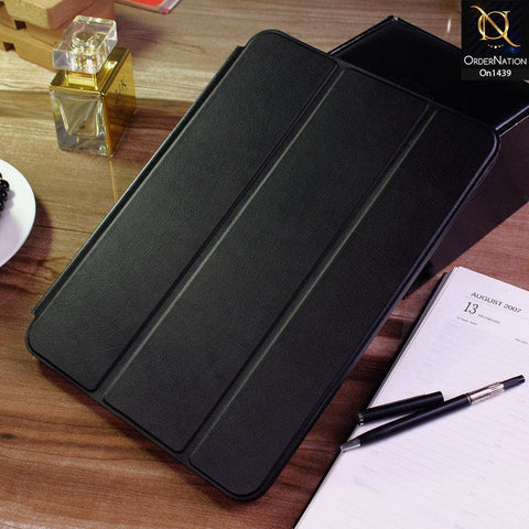 iPad Air 2020 / iPad Air 4 Cover - Black - PU Leather Smart Book Foldable Case