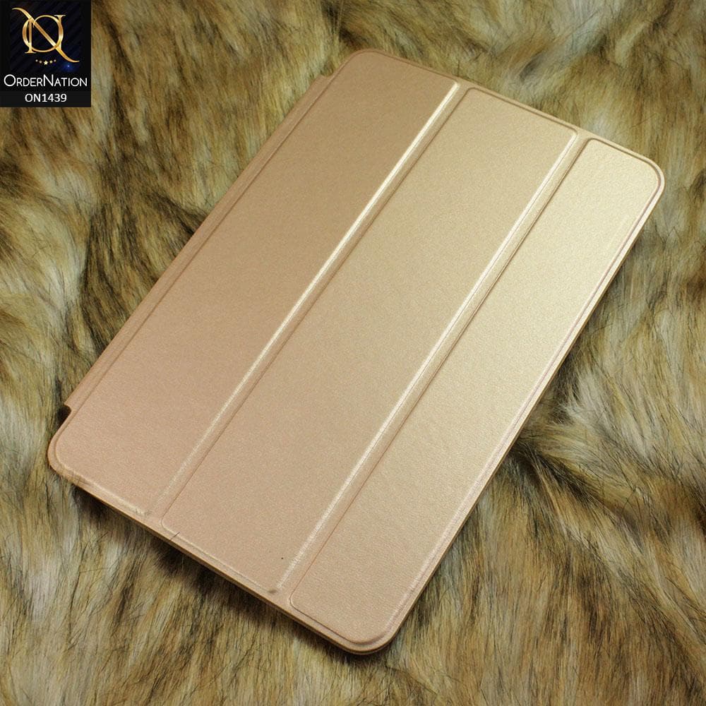 PU Leather Smart Book Foldable Case For iPad Mini 3 / 2 / 1 - Golden