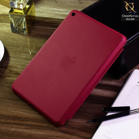 iPad Mini 4 - Dark Pink - PU Leather Smart Book Foldable Case