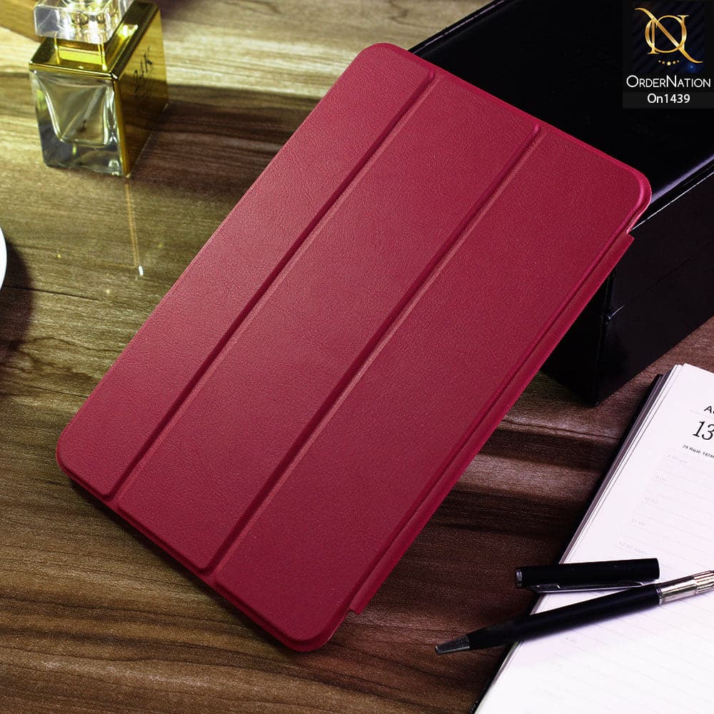 iPad Mini 4 - Dark Pink - PU Leather Smart Book Foldable Case