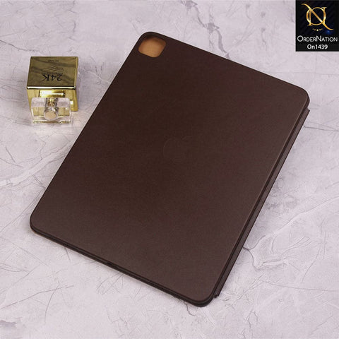 iPad Pro 12.9 (2020) - Chocolate - PU Leather Smart Book Foldable Case