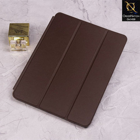 iPad Pro 12.9 (2020) - Chocolate - PU Leather Smart Book Foldable Case
